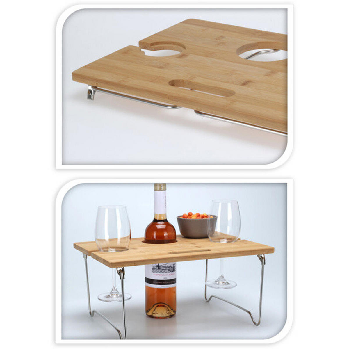 TISCHTABLETT aus Bambus Braun 38/28/18 cm - Braun, Naturmaterialen (28/18/38cm) - La Cucina