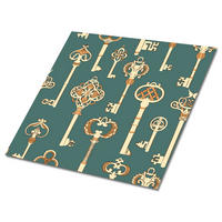 FLIESENAUFKLEBER 9 Stück 30x30 cm selbstklebend Schlüssel - Grau, Textil (30/1.6/30cm) - TULUP