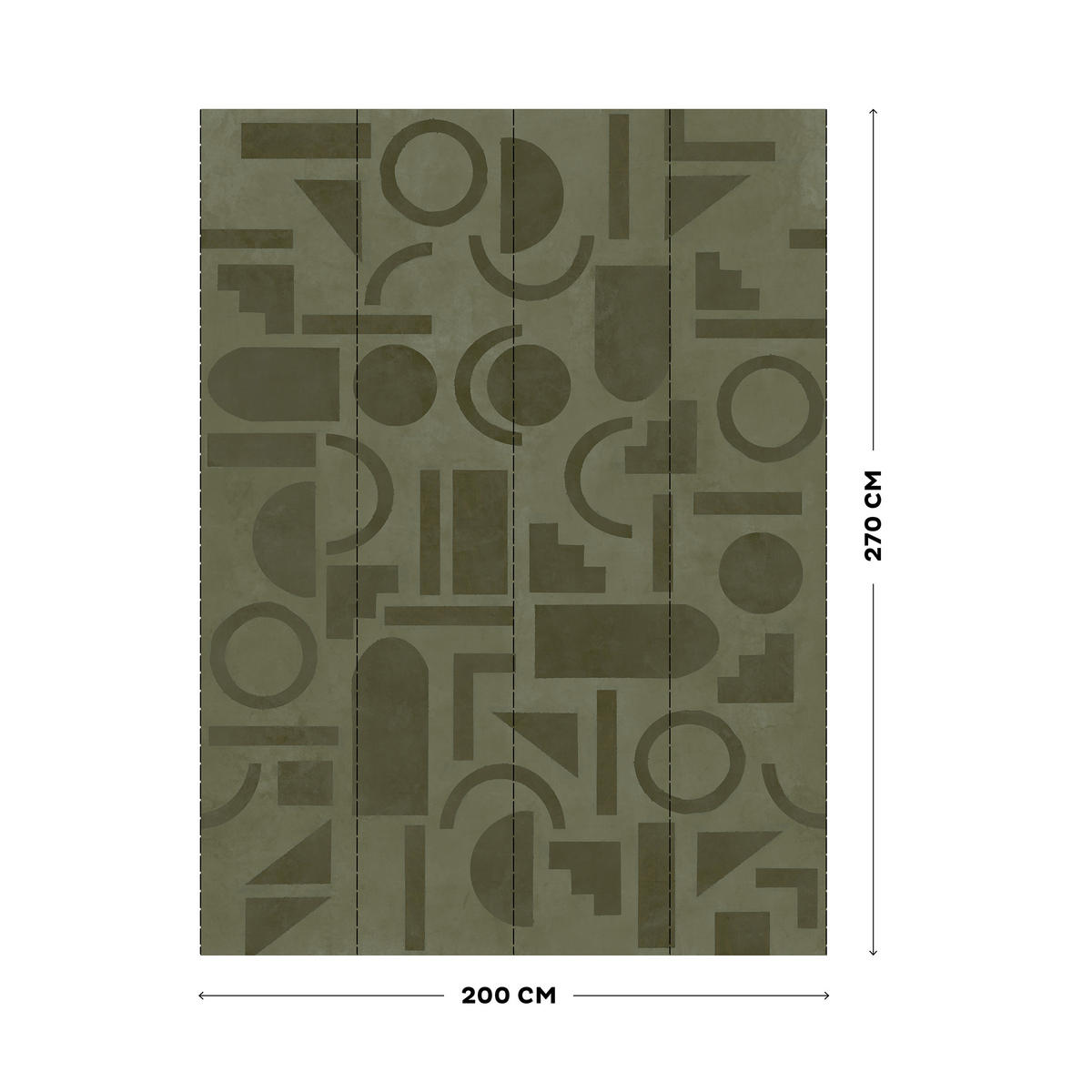 FOTOTAPETE - Geo Grün - Grün, Papier/Kunststoff (200/1cm) - LOOKS by W.Joop