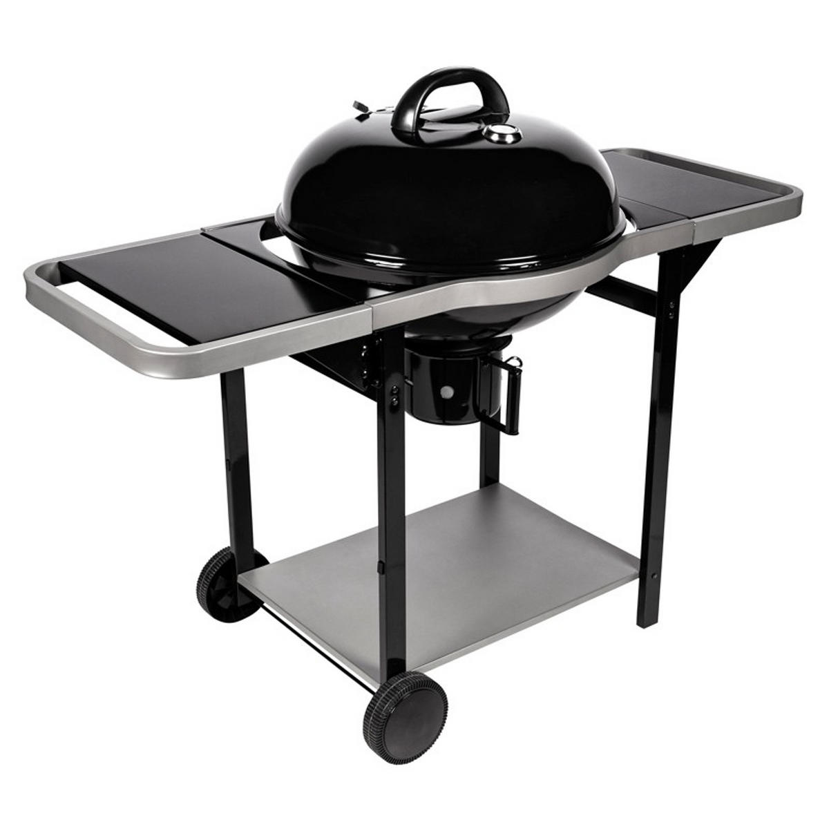 KUGELKOHLEGRILL Schwarz - Schwarz, Metall (58.5/104/135.5cm) - Somagic