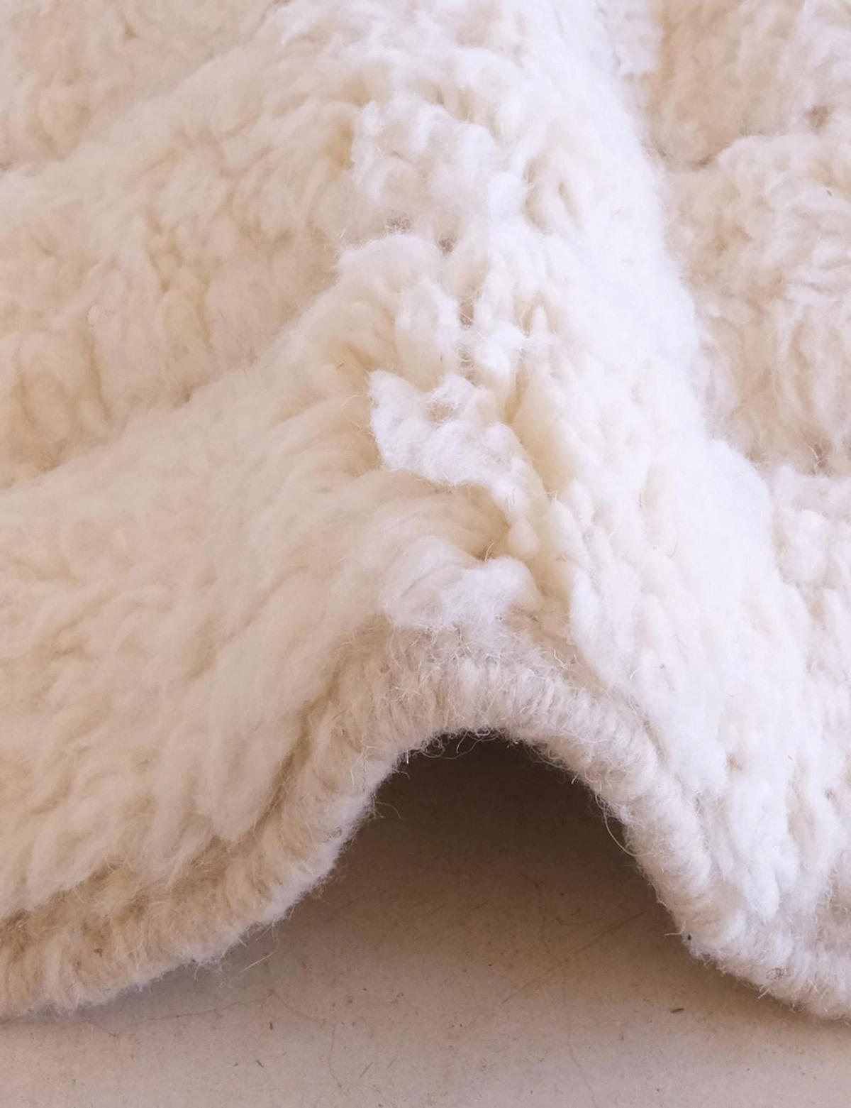 BERBERTEPPICH aus reiner Wolle 177x 262 cm - Weiß, Naturmaterialien (177/262cm) - AFK Living