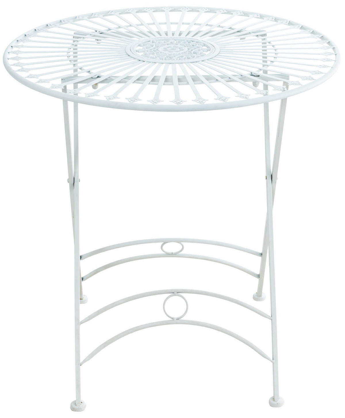 GARTENTISCH Thegel weiß - Weiß, Metall (71/71/71cm) - TPFGarden