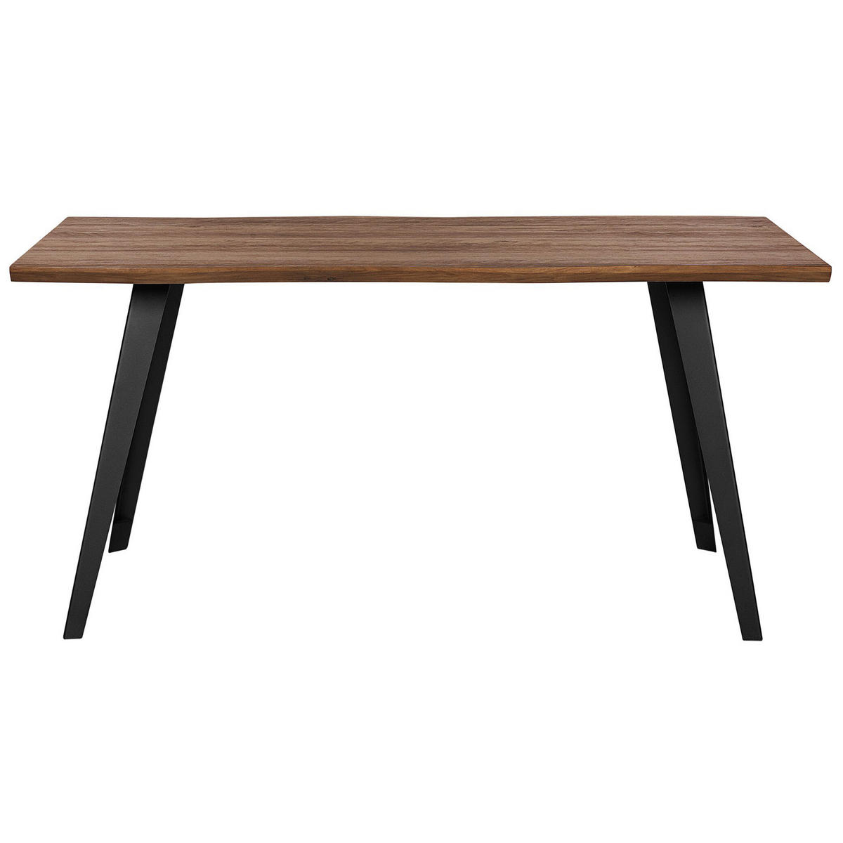 ESSTISCH 160/90/76 cm Dunkelbraun, Schwarz Rechteckig Witney - Dunkelbraun, Holzwerkstoff (160/90/76cm) - Beliani