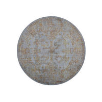 VINTAGE-TEPPICH Miray waschbar ø 160 cm rund - Orange/Grau, Kunststoff (160/160cm) - benuta Nest