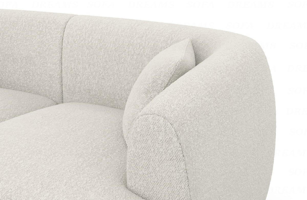 WOHNLANDSCHAFT Azura Pearl Boucléstoff - Perlmutt, Kunststoff (325/78/177cm)