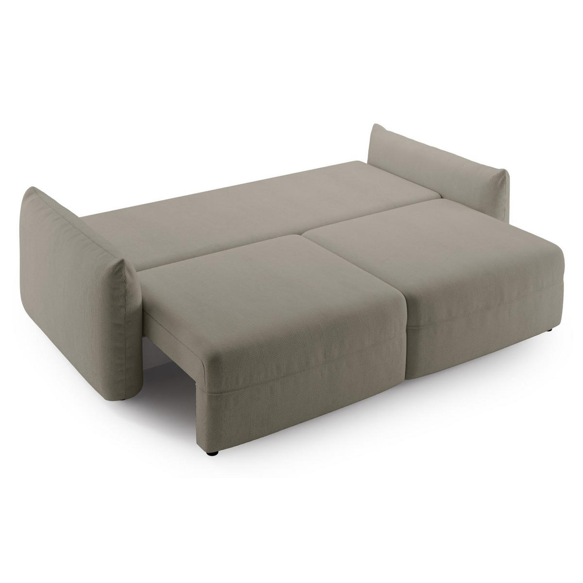 SCHLAFSOFA Theolla Beige - Beige/Schwarz, Textil/Metall (248/97/111cm) - Selsey