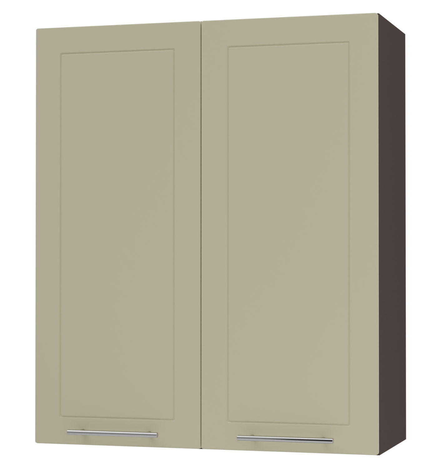 Feldmann-Wohnen Küchenhängeschrank Creme, Dunkelgrau 80x96x32.5 cm