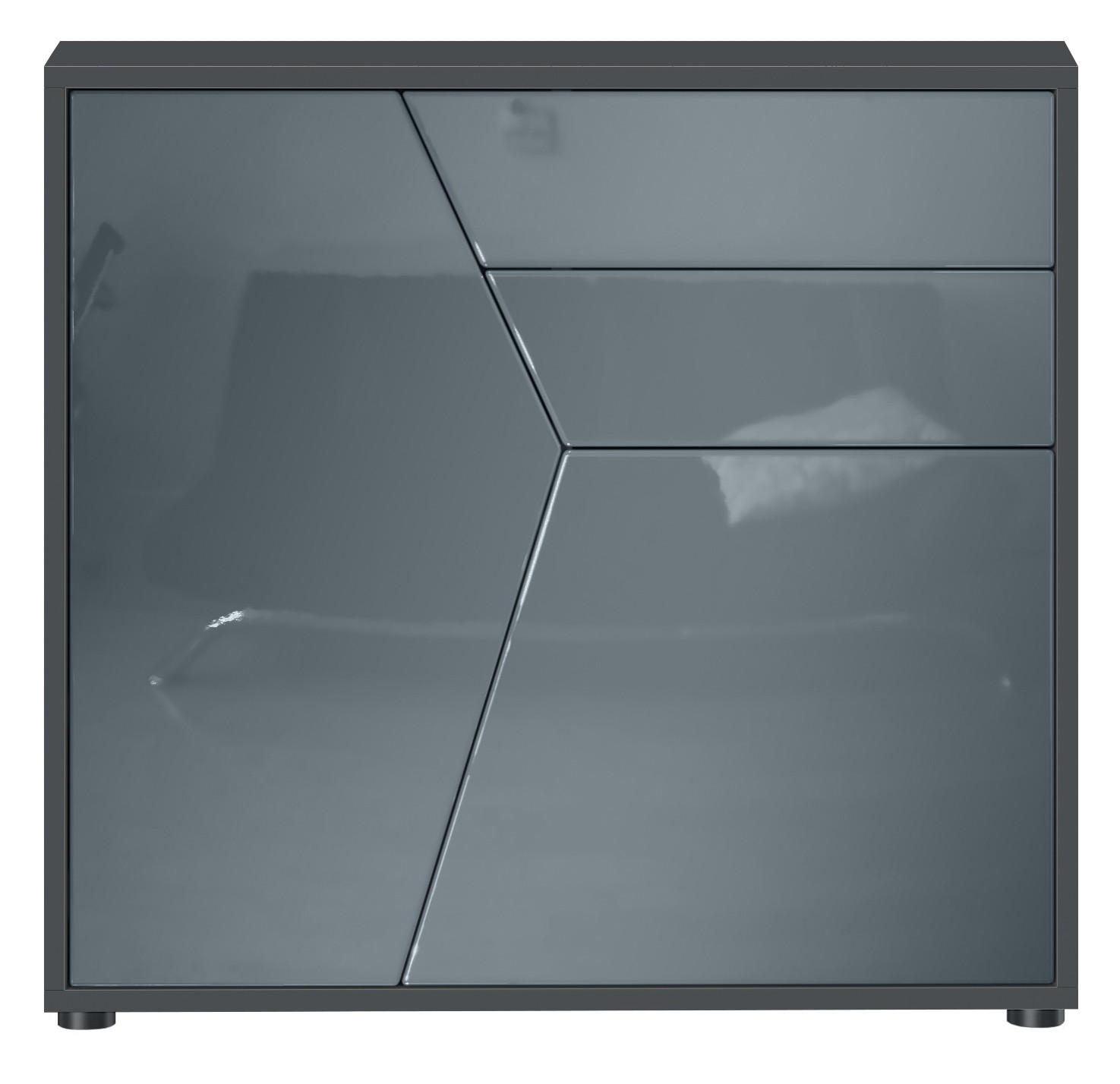 Vladon Kommode Grau 79x74x36 cm