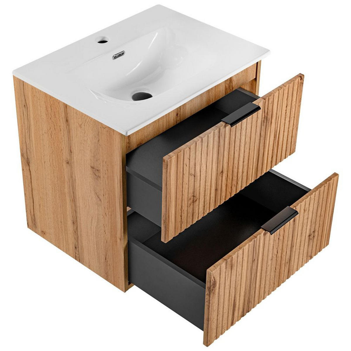 WASCHTISCH Adelaide-56 - Braun, Holzwerkstoff (61/59/46cm) - Lomado