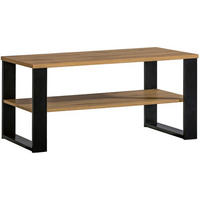 COUCHTISCH Lamia LA9 Wotan Eiche / schwarz 100 / 56 / 48cm - Schwarz/Braun, Holz/Holzwerkstoff (56/100/48cm) - Feldmann-Wohnen