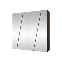 DREHTÜRENSCHRANK Zen 4L 200 cm - Nussbaumfarben/Schwarz, Holzwerkstoff/Kunststoff (200/202/50cm) - MIRJAN24