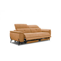 SOFA AVENA 3-Sitzer mit 2 Relaxfunktionen, orange - Orange, Holzwerkstoff/Textil (204/80/108cm) - Courtois Laville