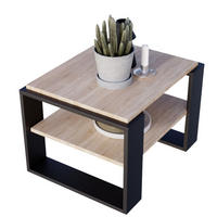 COUCHTISCH Kaja63 63/42/53,8 - Schwarz/Sonoma Eiche, Holzwerkstoff (54/63/42cm) - RAUMHIRSCH FURNITURE