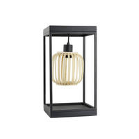 TISCHLAMPE ZITA - Schwarz, Tischlampe - Schwarz, Holz/Metall (22/22/42cm) - Home Deluxe
