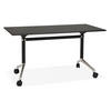 SCHREIBTISCH Klappbar Mit Rollen Faltbar Mobil ZENIXA, Schwarz 140x70x73 cm - Schwarz, Holz/Metall (70/140/73cm) - KADIMA DESIGN