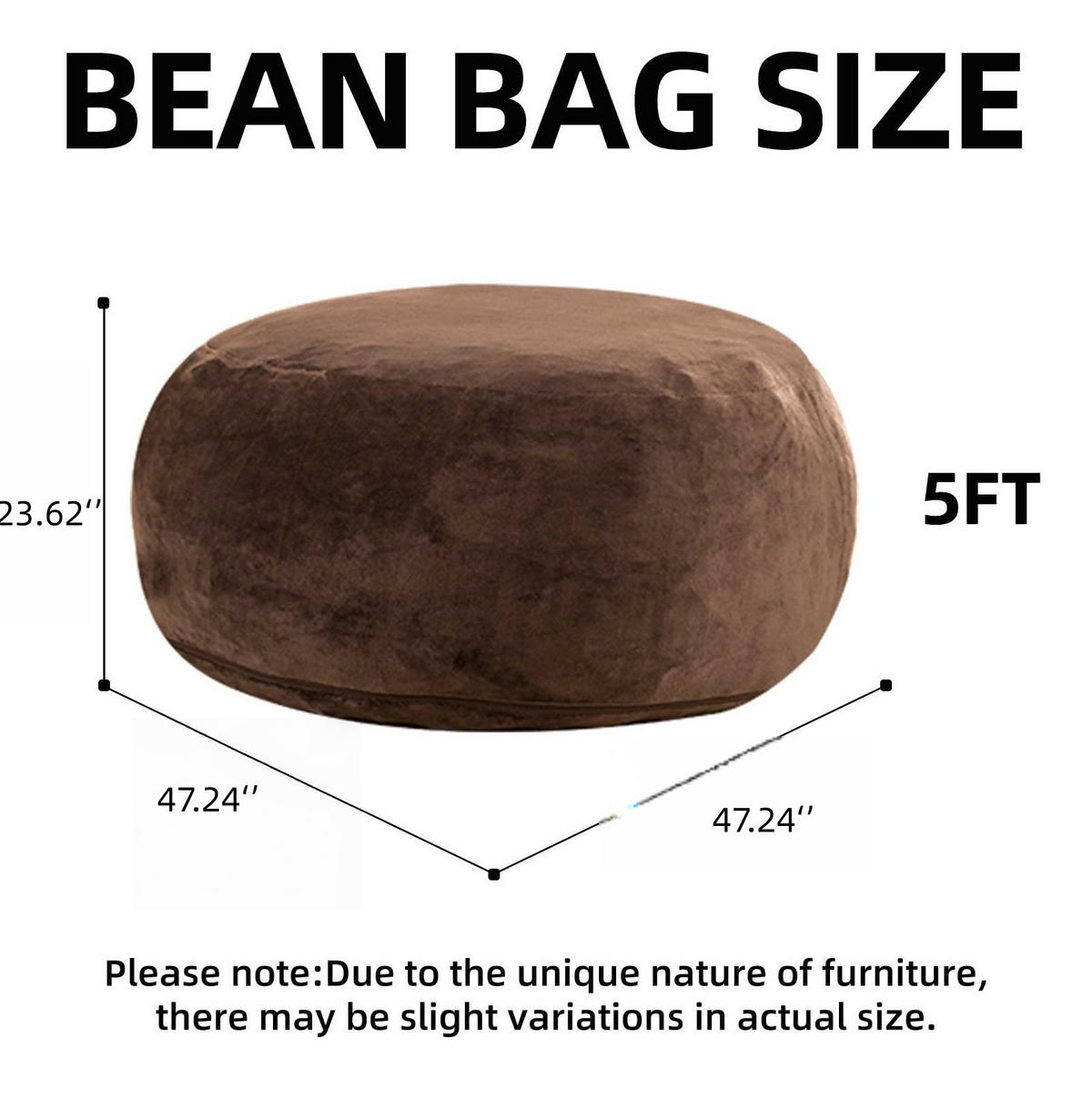 SITZSACK Sofa faltbar Coffee - Braun, Kunststoff (120/60/130cm) - Beauniv