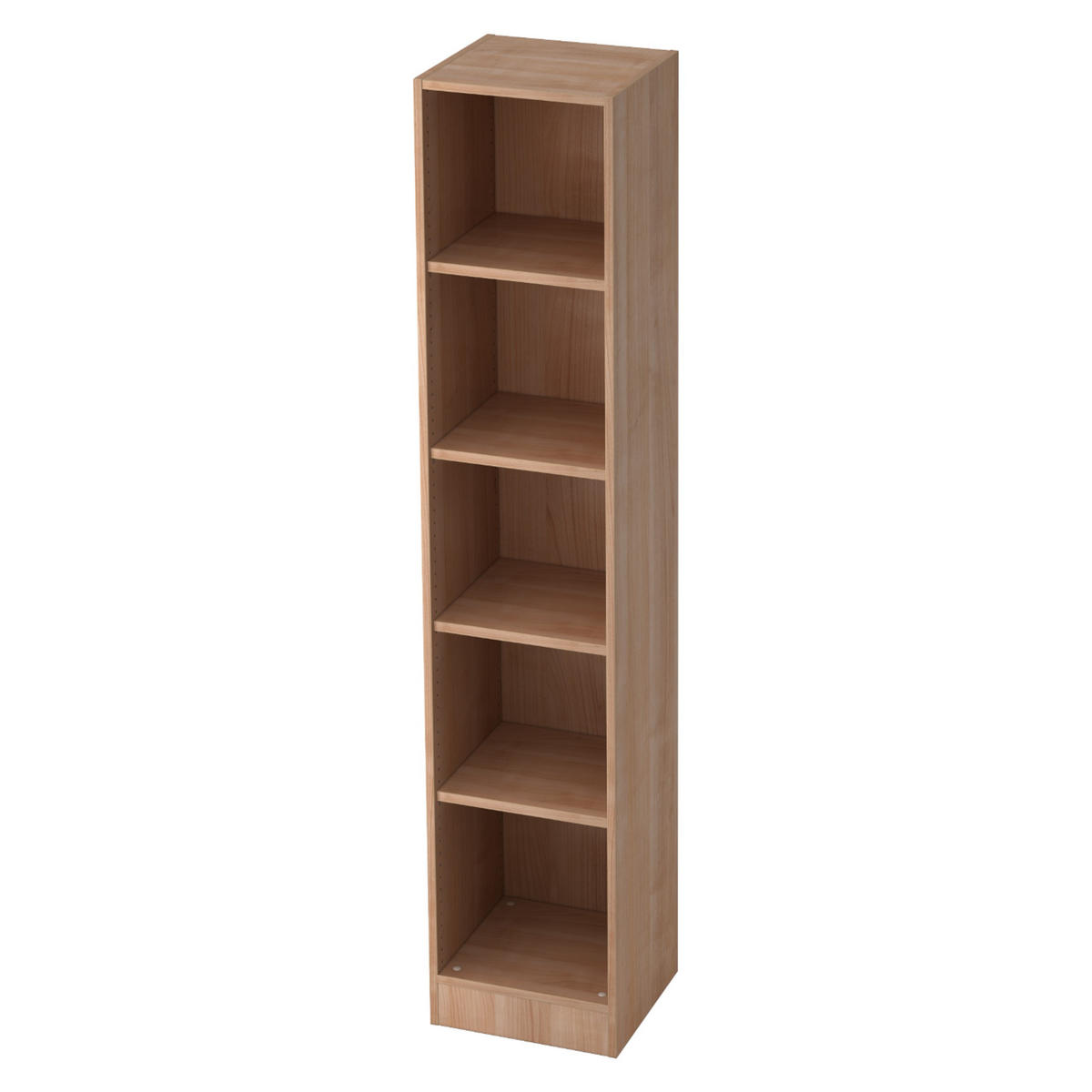 REGAL - 5 Ordnerhöhen 40/40,6/200,4 cm in Nussbaumfarben - Nussbaumfarben, Holzwerkstoff (40.6/200.4/40cm) - bümö
