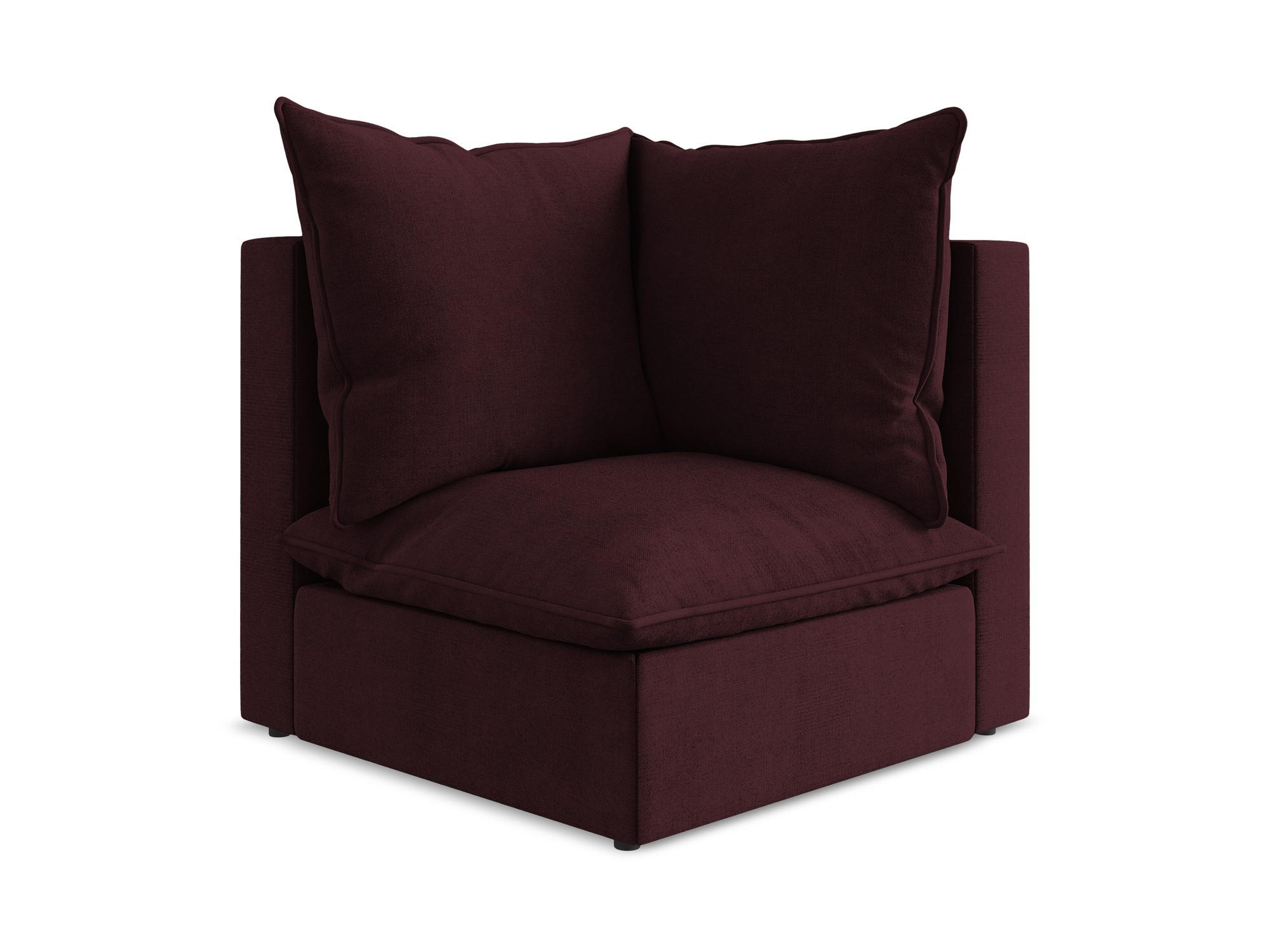 SOFAELEMENT Strukturstoff Rot - Rotbraun/Schwarz, Holzwerkstoff/Kunststoff (90/77/90cm) - Makamii