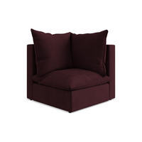 SOFAELEMENT Strukturstoff Rot - Rotbraun/Schwarz, Holzwerkstoff/Kunststoff (90/77/90cm) - Makamii
