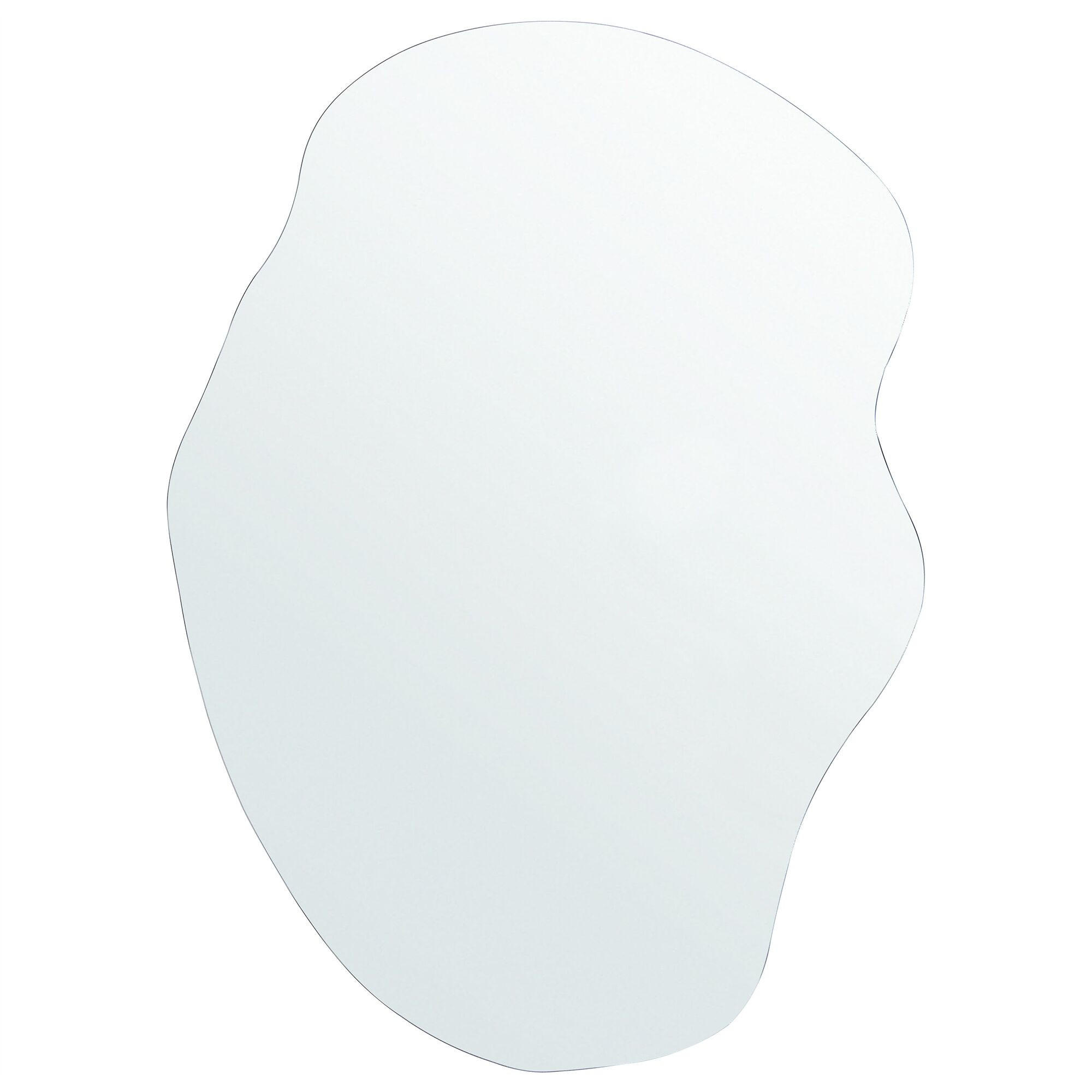 WANDSPIEGEL silber 50/70 cm Falaise - Silberfarben, Glas (50/70/2cm) - Beliani