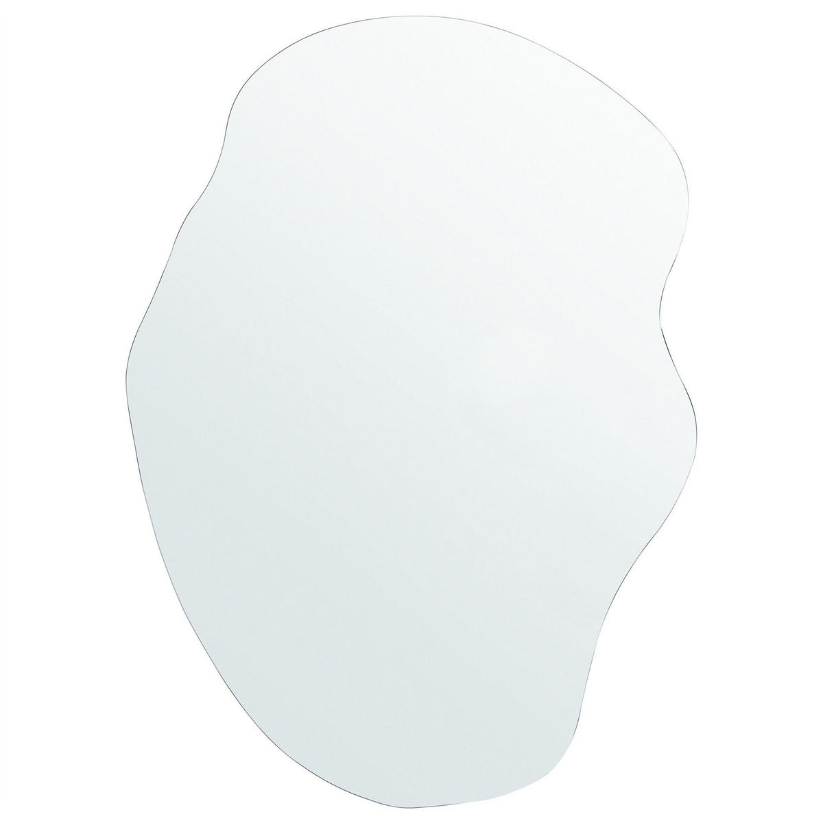 WANDSPIEGEL silber 50/70 cm Falaise - Silberfarben, Glas (50/70/2cm) - Beliani