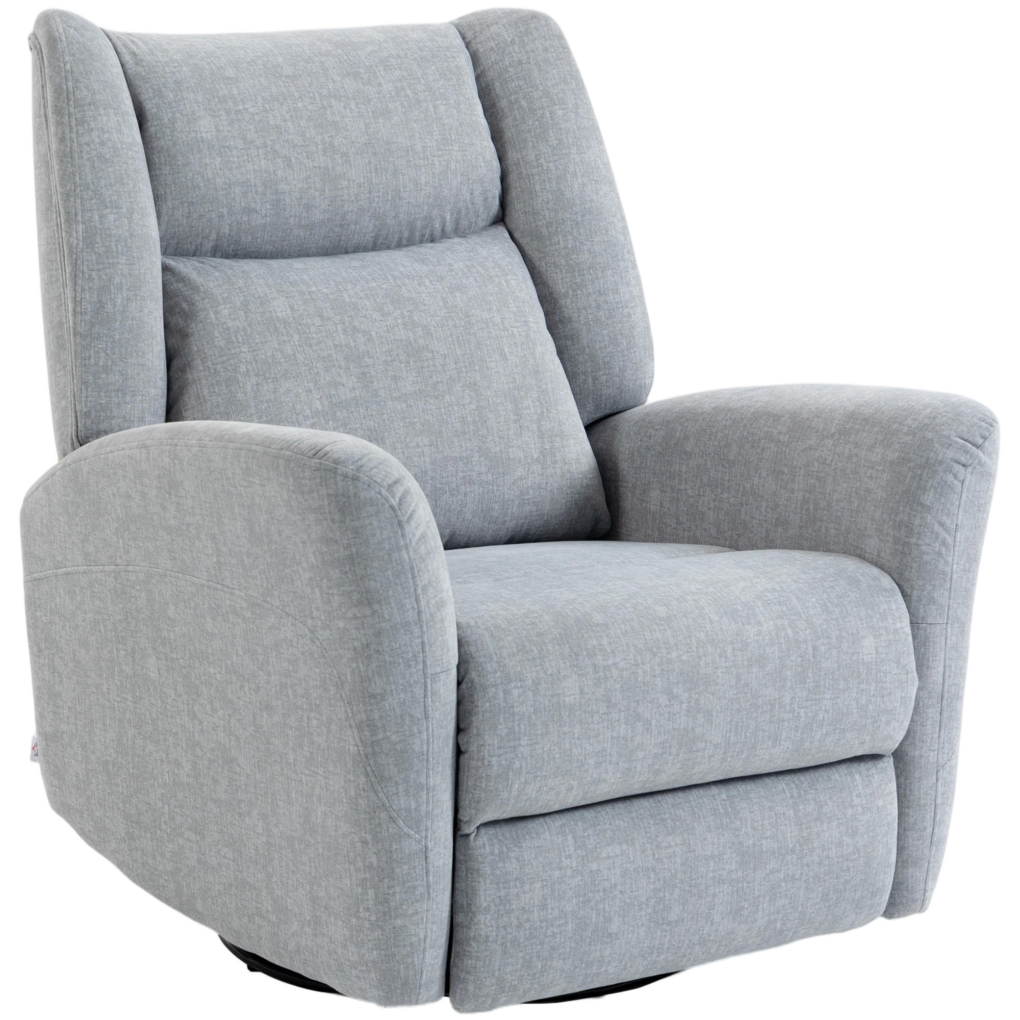 RELAXSESSEL,DREHBAR Fernsehsessel Liegefunktion breiter tiefer Sitz,hellgrau - Grau, Textil (88/102/91cm) - Vallsero