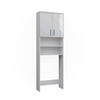 WASCHMASCHINENSCHRANK Irma Weiß 64 x 190.5 cm - Weiß Hochglanz, Holzwerkstoff (64/190.5/26cm) - Vicco