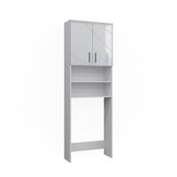 WASCHMASCHINENSCHRANK Irma Weiß 64 x 190.5 cm - Weiß Hochglanz, Holzwerkstoff (64/190.5/26cm) - Vicco