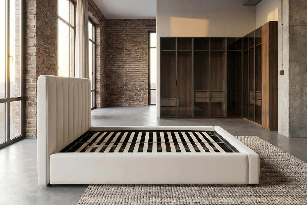 POLSTERBETT CATTURA Cremeweiß Velvet - Creme/Weiß, Textil (160/200cm) - KAWOLA