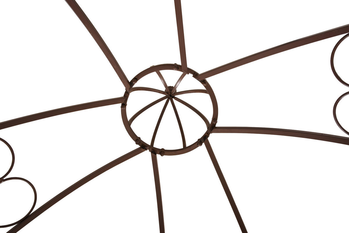 DEKO-PAVILLON Emma Stahl Rostfarben 300x150x150cm - Rostfarben, Metall (150/300/150cm) - DELUKE