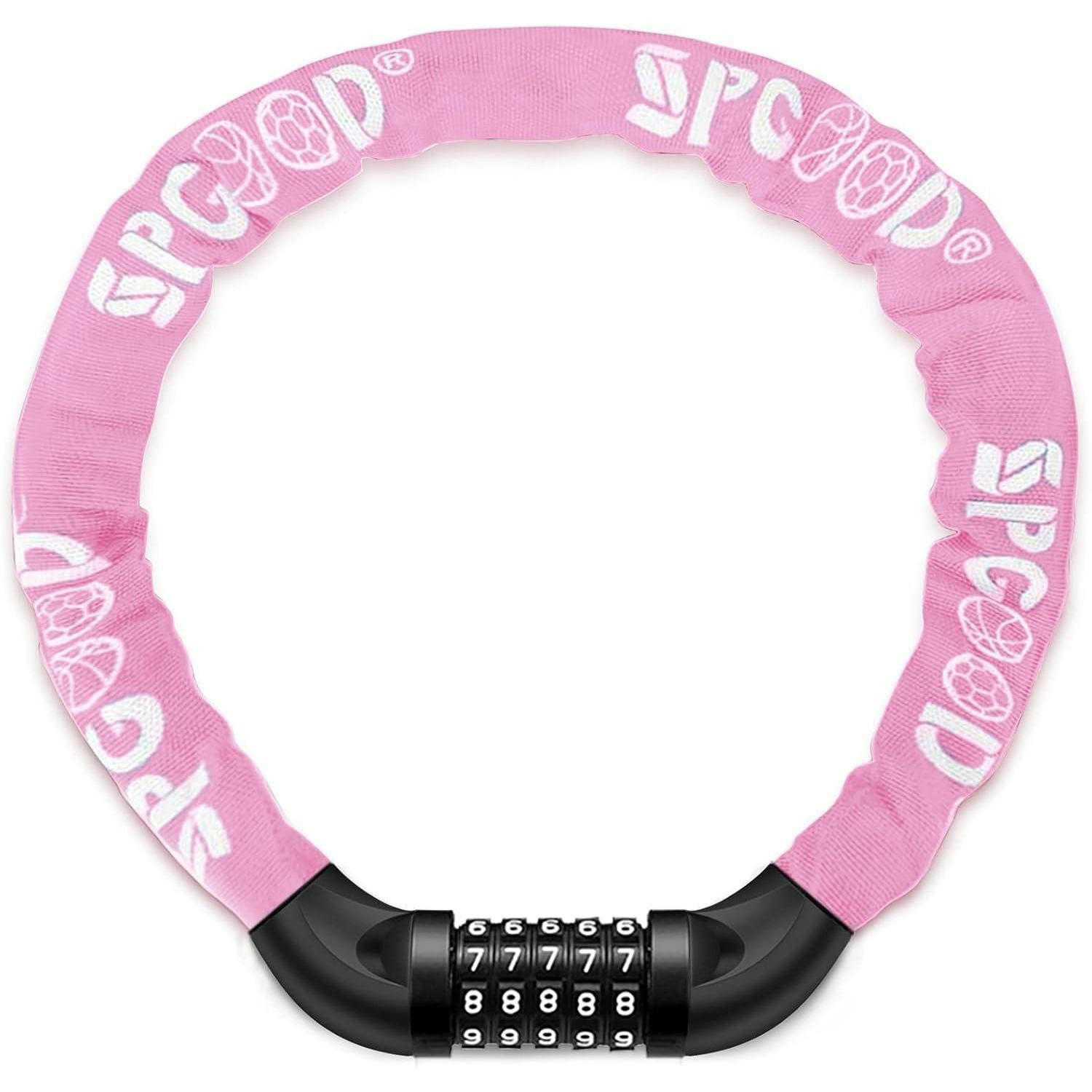 FAHRRADSCHLOSS mit Zahlenschloss 83 cm Hell-pink - Pink, Textil (4/4/83cm)