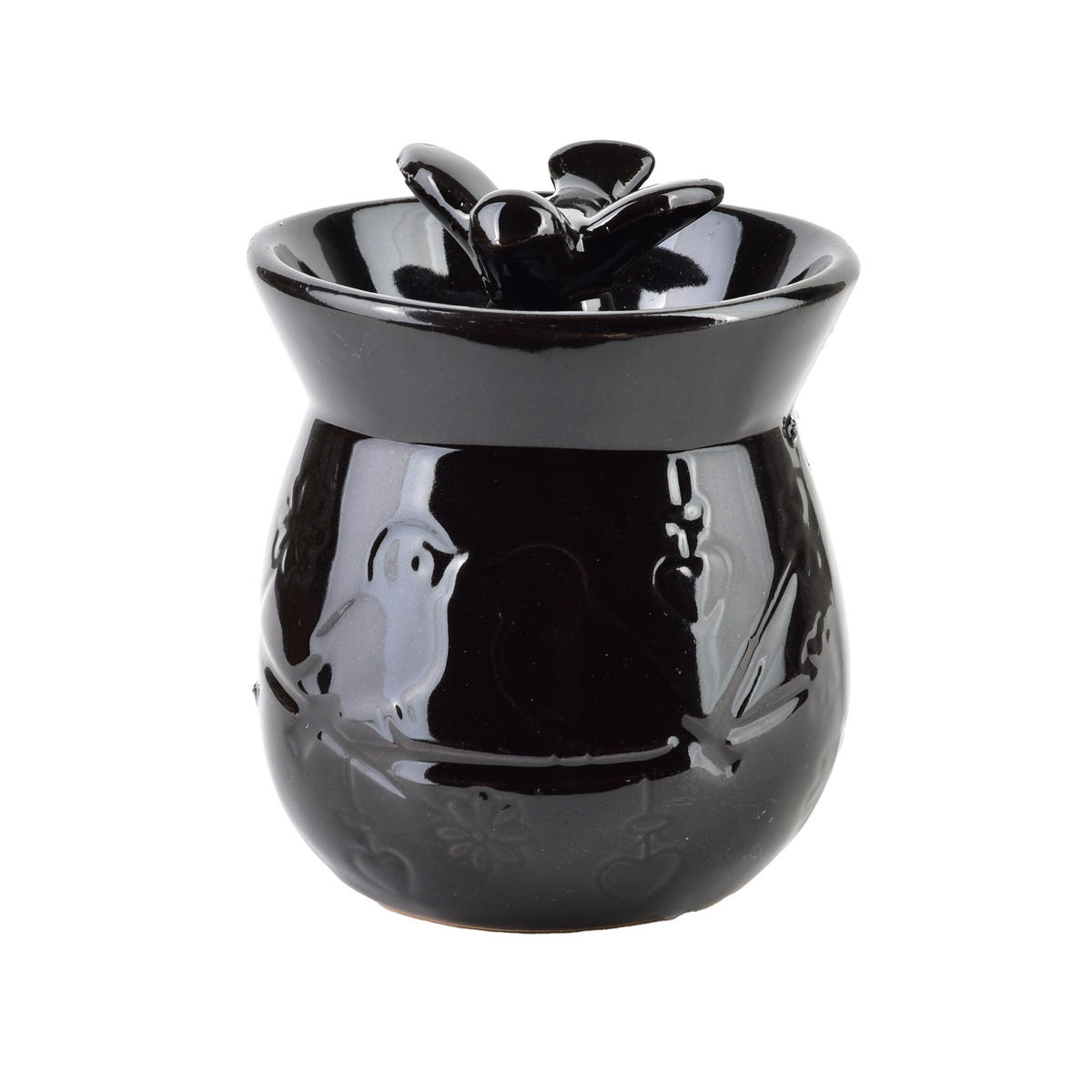 DUFTLAMPE Basic Schwarz 8/5/9 cm Keramik - Schwarz, Keramik (9cm) - Mondex