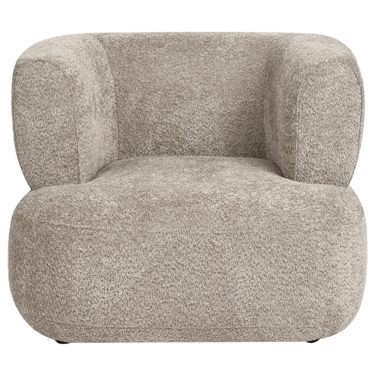SESSEL Chenillegewebe Taupe Lohja - Taupe, Textil (92/73/88cm) - Beliani