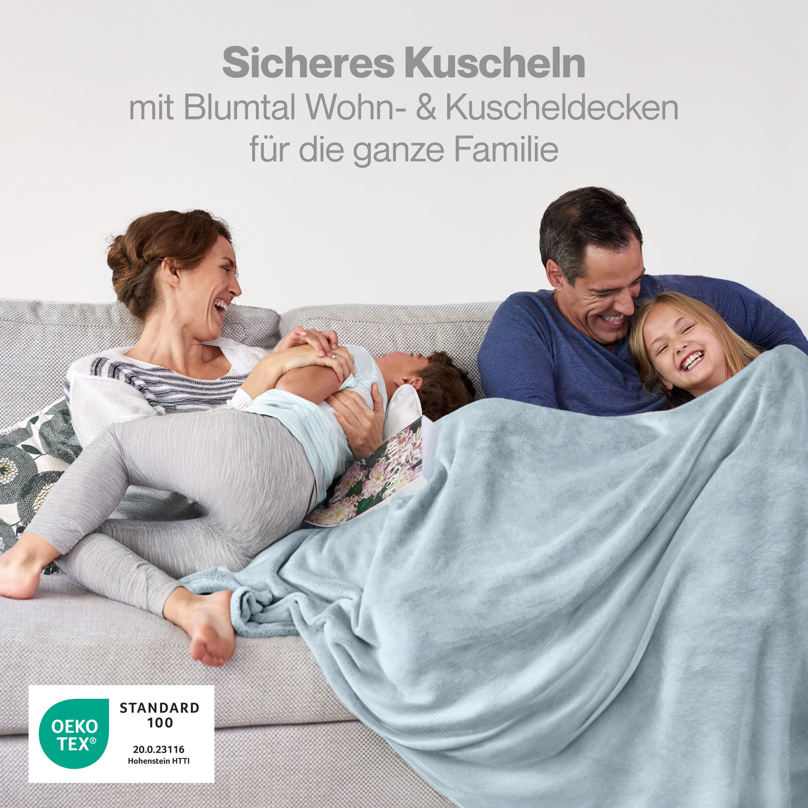 KUSCHELDECKE Anton 150/200 cm, Hellblau - Hellblau, Textil (150/200cm) - Blumtal