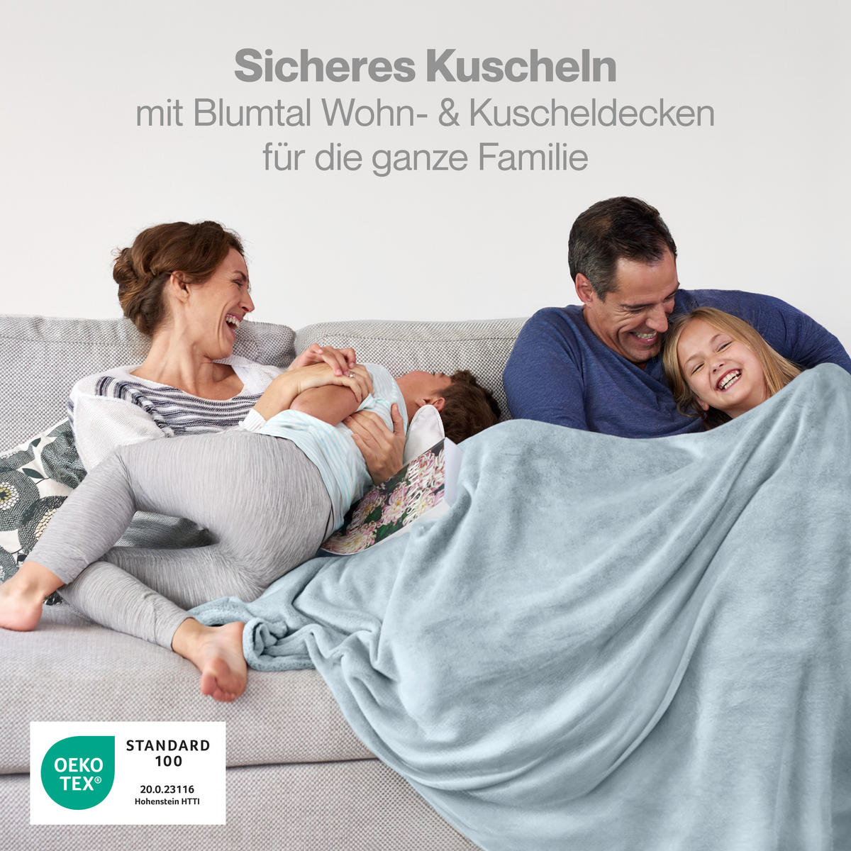 KUSCHELDECKE Anton 150/200 cm, Hellblau - Hellblau, Textil (150/200cm) - Blumtal