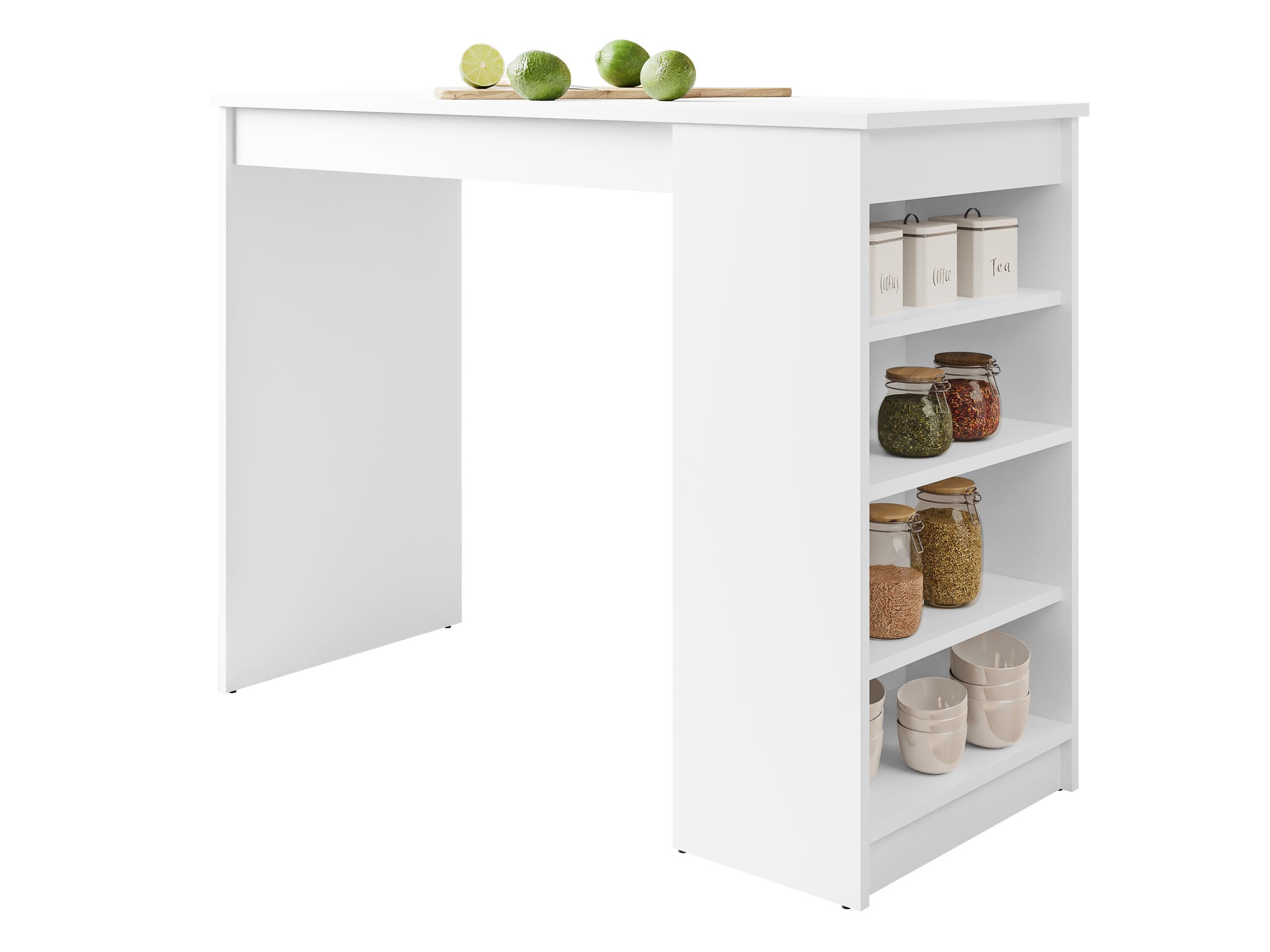 BARTISCH Zotino - Weiß, Holzwerkstoff (115/102/50cm) - MIRJAN24