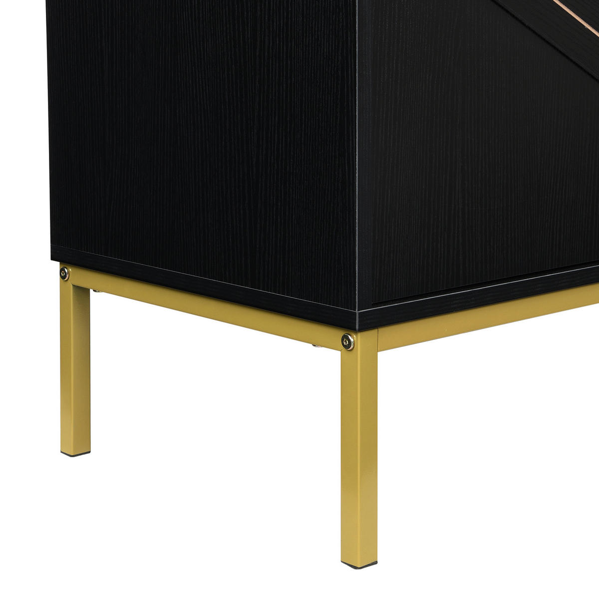 SIDEBOARD 160/40/80.5 cm Schwarz aus MDF mit 4 Türen - Schwarz, Holzwerkstoff (40/80.5/160cm) - OKMYHOME