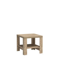 COUCHTISCH BALESTRAND N19 Eingebaute Regale Eiche - Eichefarben, Glas/Holzwerkstoff (65/65/57cm) - Komodee