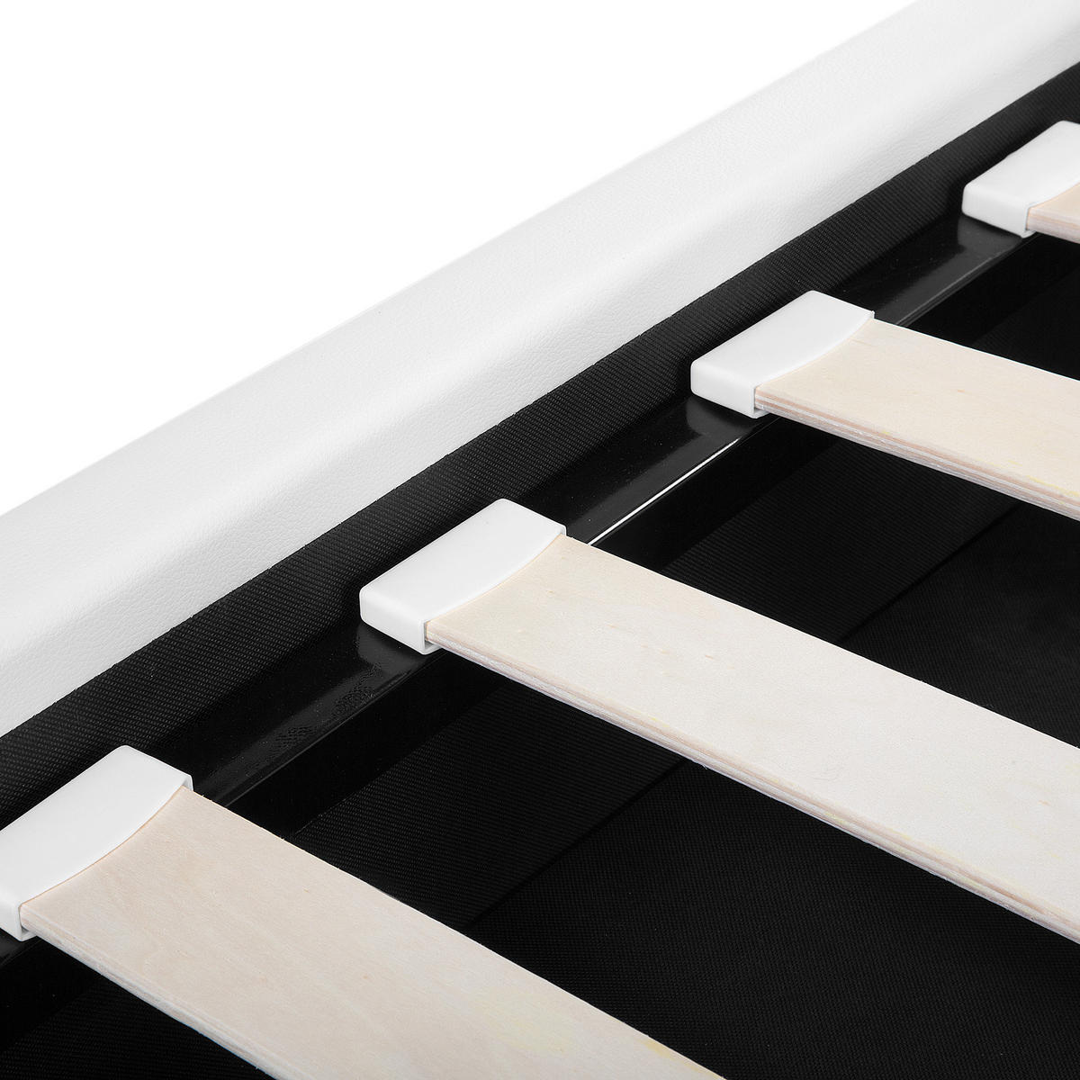 BETT 140/200cm Weiß Metz - Weiß, Textil (140/200cm) - Beliani