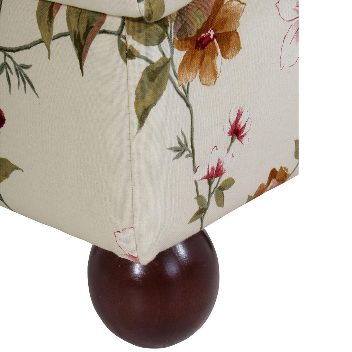HOCKER Kasha Bezug Flachgewebe Buche nussbaum dunkel / weiß - Wengefarben/Naturfarben, Kunststoff (54/48/54cm) - 58aufmkessel