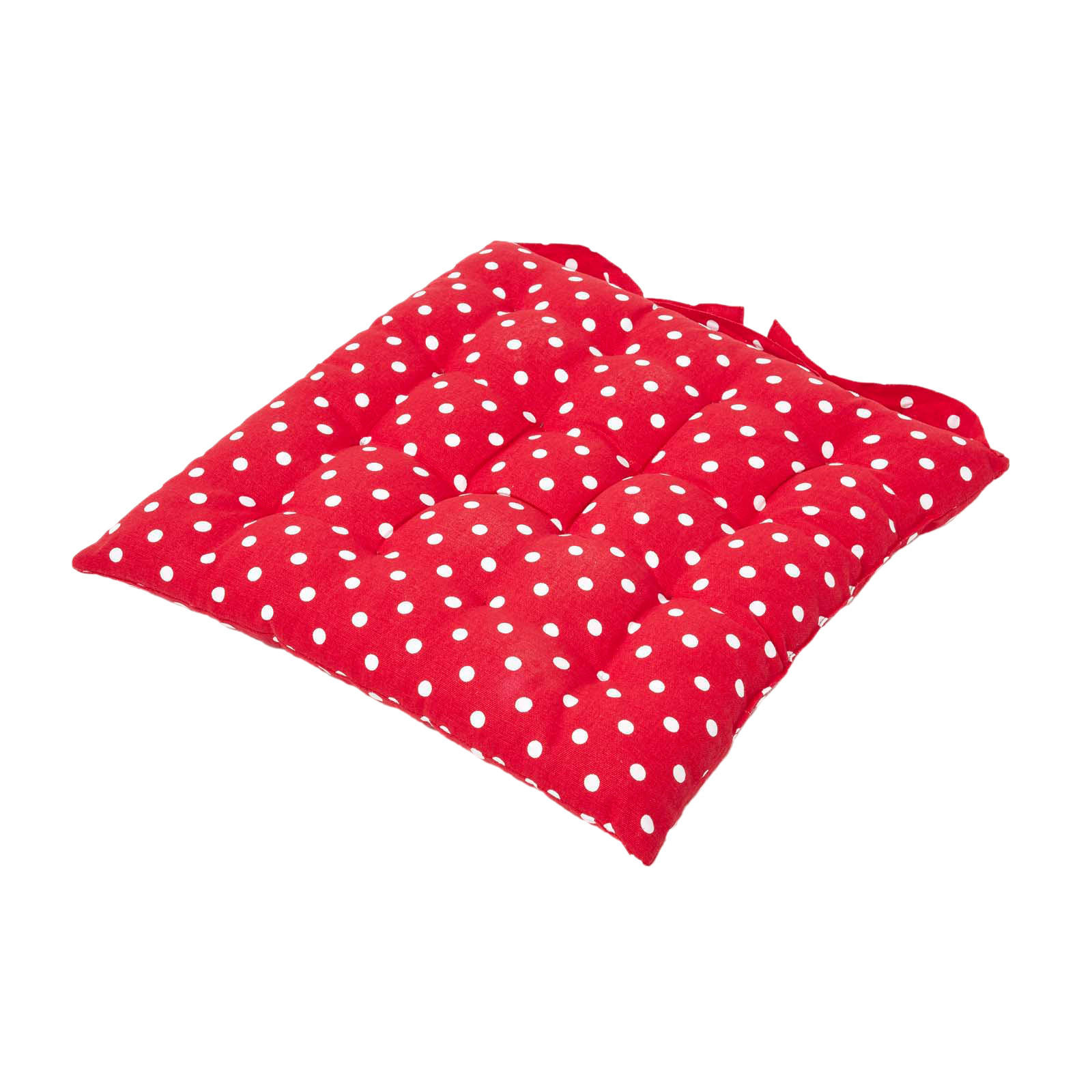 STUHLKISSEN Polka Dots 40/40/5 cm - Rot, Textil (40/40/5cm) - Homescapes
