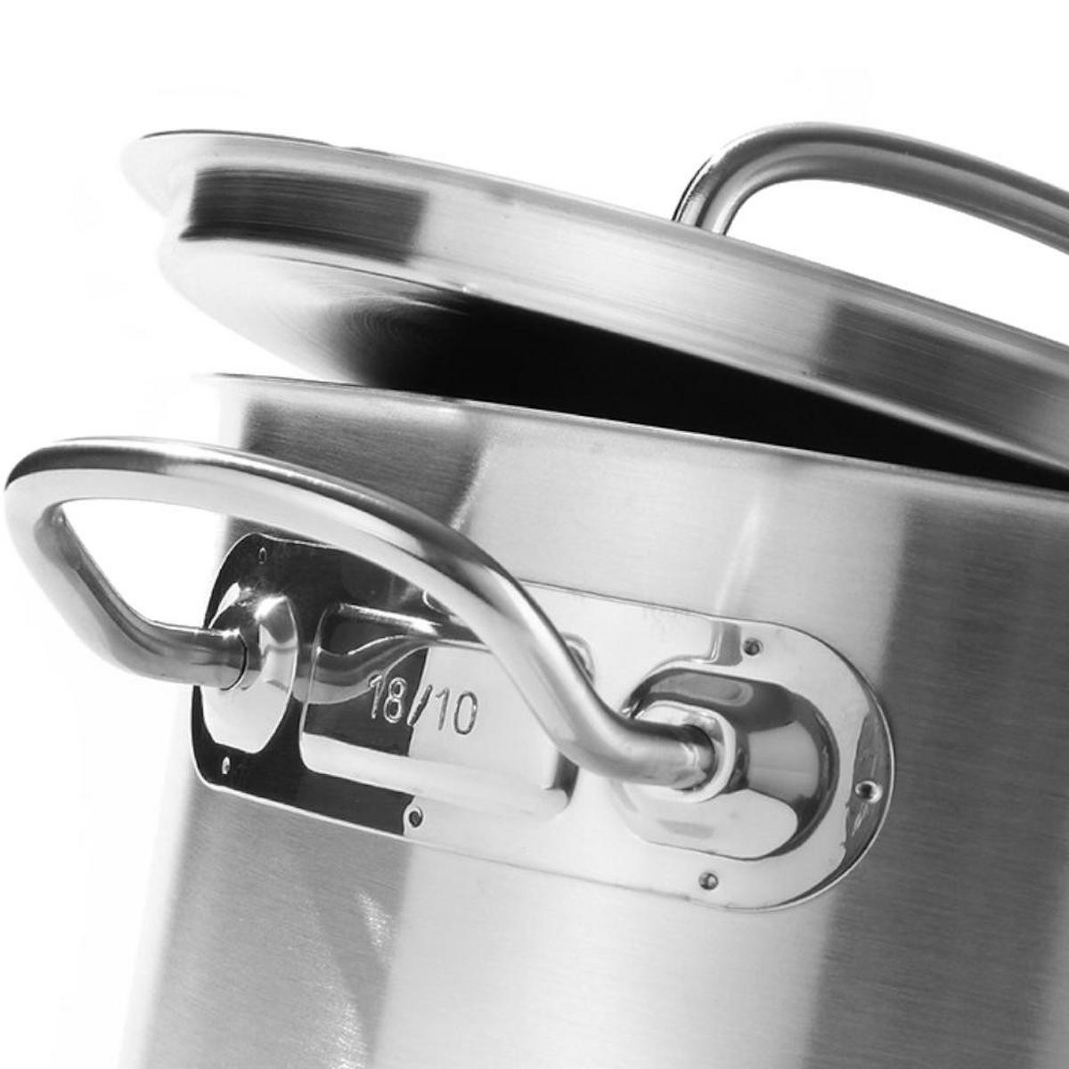 TOPF 3441661 - Silberfarben, Metall (25/30/25cm) - Hendi