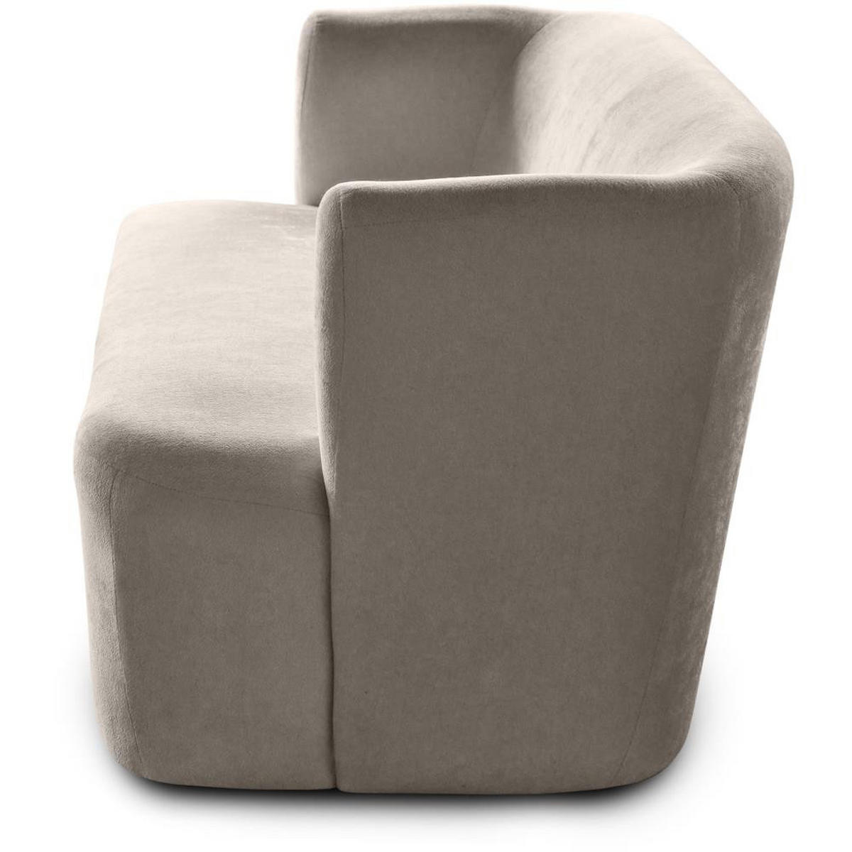 2-SITZER SOFA Nori cappuccino velour - Schwarz/Cappuccino, Kunststoff/Textil (150/68/72cm) - Beautysofa
