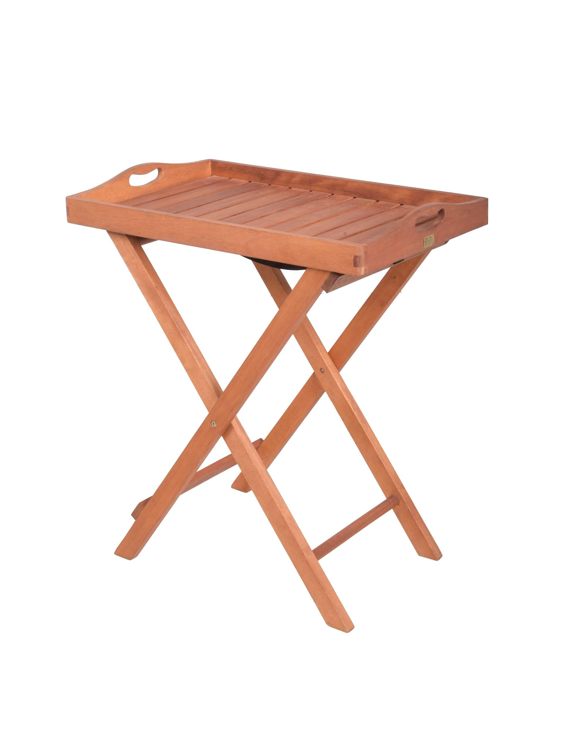 GARTENTISCH Ulm Tabletttisch - Braun, Holz (68/44/74cm) - DELUKE