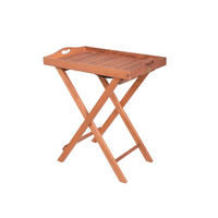 GARTENTISCH Ulm Tabletttisch - Braun, Holz (68/44/74cm) - DELUKE
