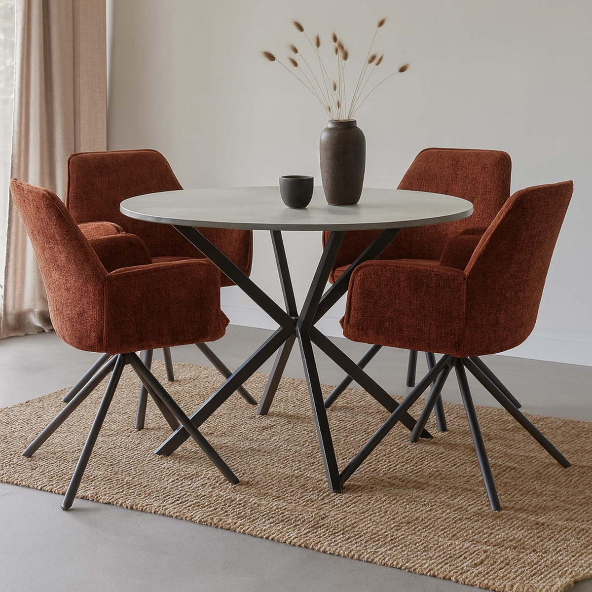 ESSZIMMERSTUHL Rot, Schwarz - Rot/Schwarz, Textil (60/86/60cm) - MCW