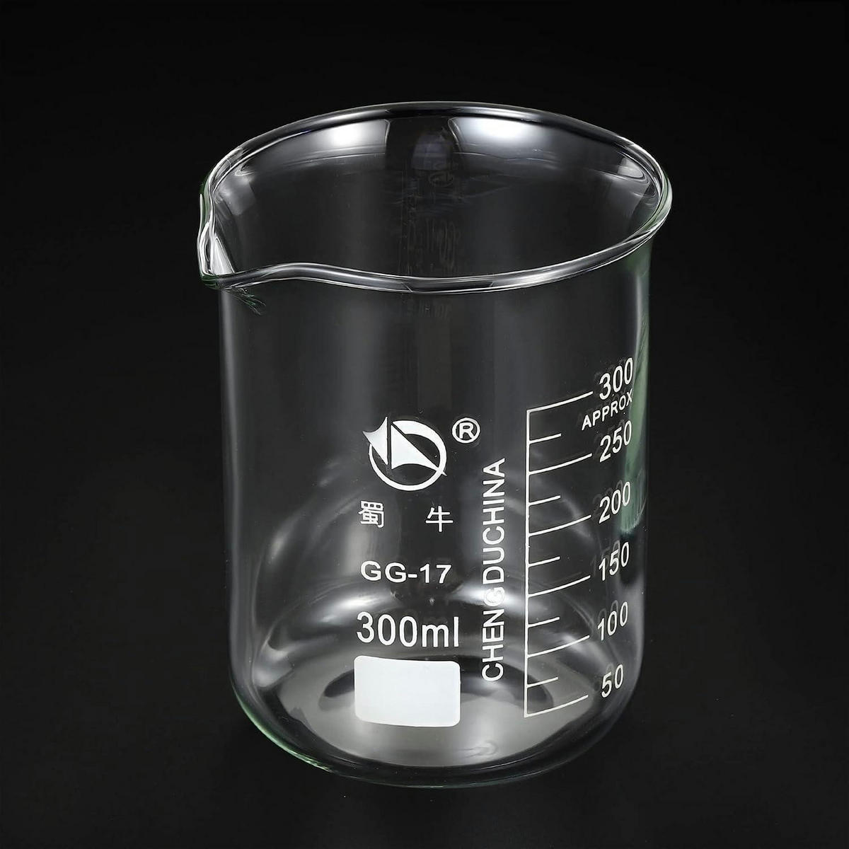 MESSBECHER 300ml Borosilikatglas mit Skala - Transparent, Glas (0.3L)