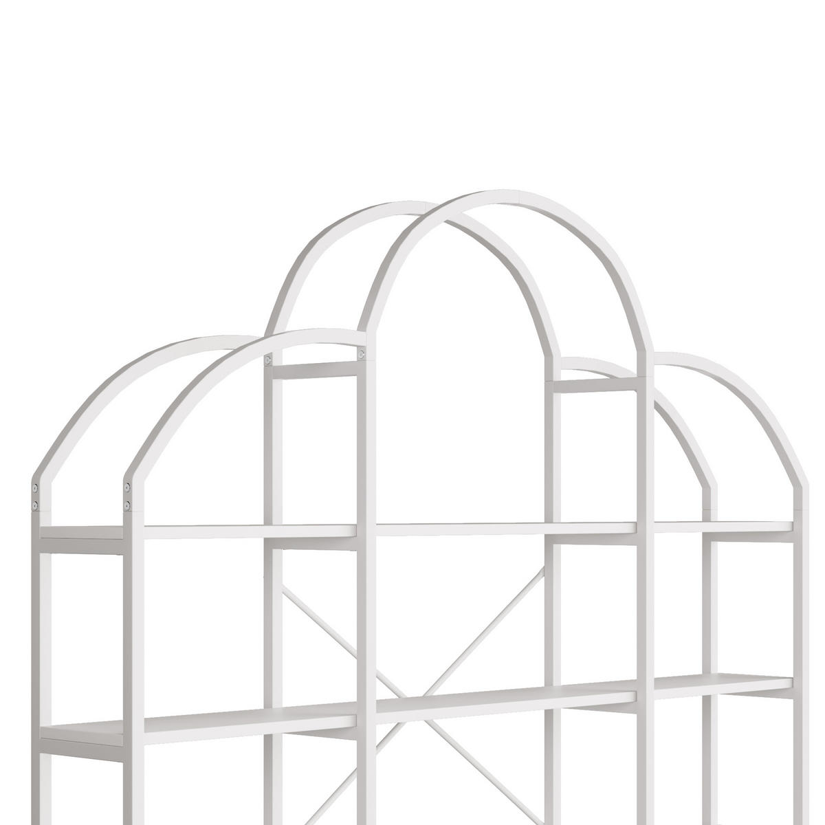 REGALE in weiß, wolken-design & 5 offene ebenen - Weiß, Holzwerkstoff (170/190/26cm) - Urban Meuble