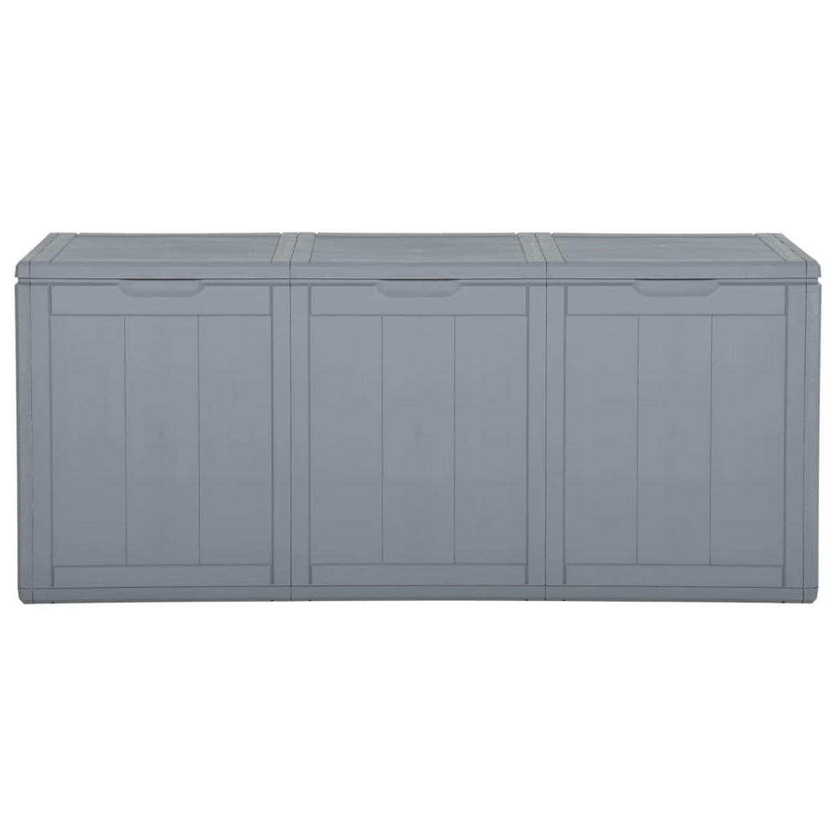 GARTEN-AUFBEWAHRUNGSBOX 270 L Grau PP-Holzoptik - Grau, Kunststoff (118.5/51/44.5cm) - furnicato