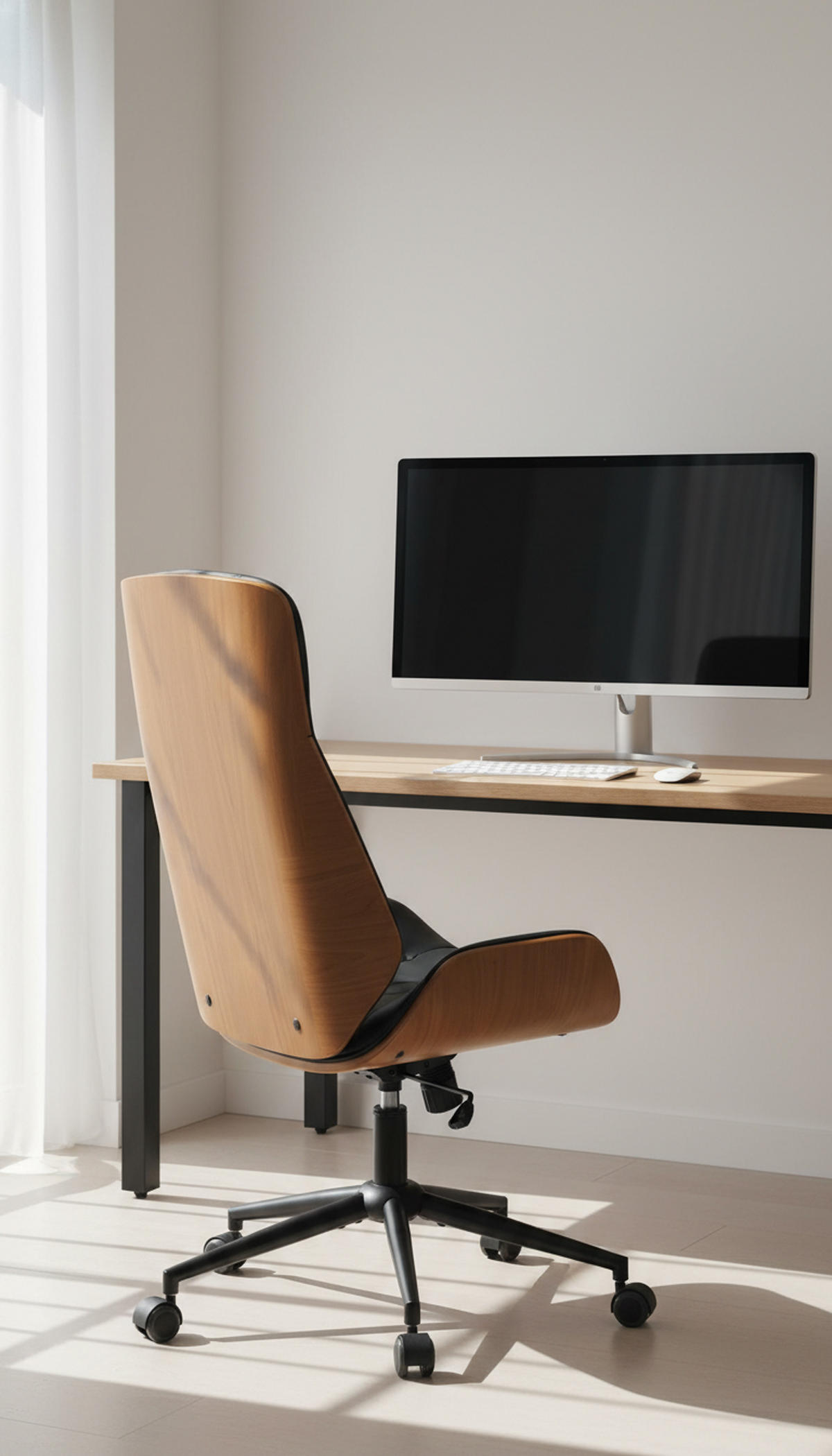 BÜROSTUHL Drayk walnuss/schwarz schwarz - Schwarz, Metall (58/120/66cm) - TPFLiving